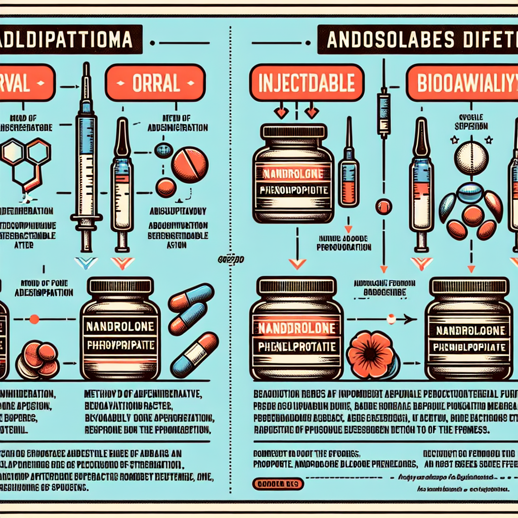 Diferencias entre Fenilpropionato de nandrolona oral e inyectable