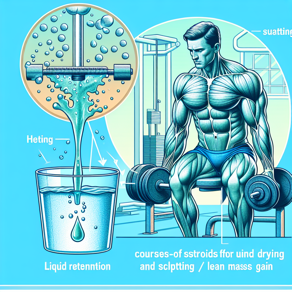 Cuánto líquido se retiene usando Cursos de esteroides para secado y modelado corporal (aumento de masa magra)